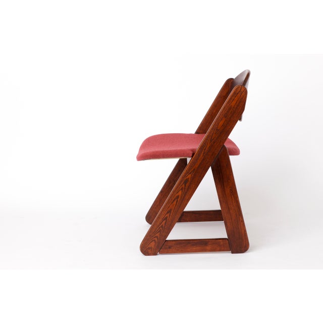 Vintage Italian Chair in Dark Beechwood, 1980s For Sale - Image 3 of 10