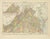 Antique Map of Virginia with Inset Map of the South Western Continuation, 1888 For Sale