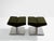 This pair of stainless steel ottomans from the 1970s era was designed by Paul Geoffroy and manufactured by Uginox from...