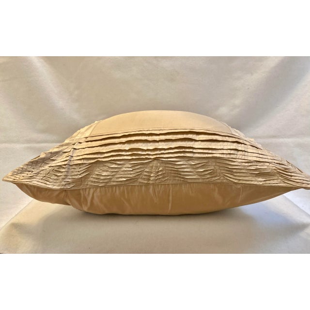 Modern Pleated Silk Euro Pillow Sham For Sale - Image 4 of 8