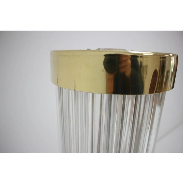 Modern Brass & Art Glass Floor Lamp from Preciosa Kamenický Šenov, 1970s For Sale - Image 4 of 14