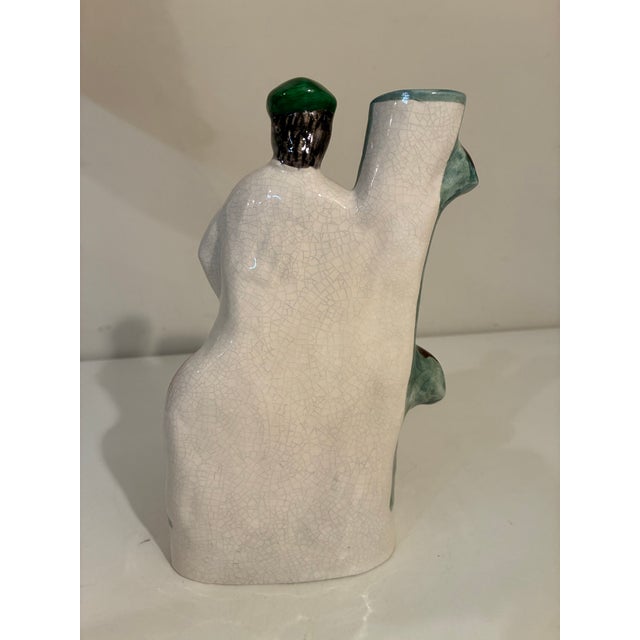 Green Vintage Staffordshire Golfer Flat Back Figurine - Young Tom Morris - Spill Vase For Sale - Image 8 of 10