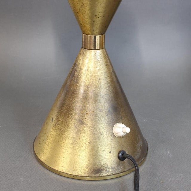 Mid-Century Modern Italian Brass Diabolo Table Lamp, 1960s For Sale - Image 11 of 14