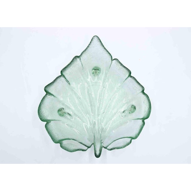 Vintage Glass Leaf Shaped Bowl, Italy, 1970s For Sale - Image 3 of 7