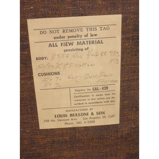 Vintage French Provincial Red Velvet Arm Chair With Cane Back & Goose Down Fill For Sale - Image 10 of 11