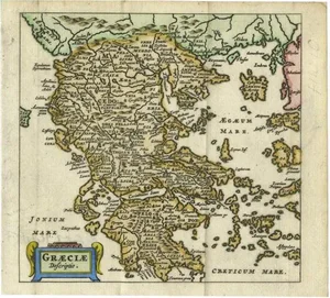 Antique Map of Greece, 1685
