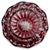 Red Bohemian Globe Vase in Ruby-Red Cut-to-Clear Collard Crystal with Geometric Decoration, 1950 For Sale - Image 8 of 9