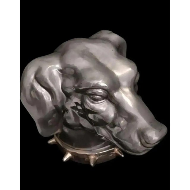 Antique Figural Dog Head Tobacco / Cigarette Box ~ Circa Late 19th Century For Sale - Image 10 of 10