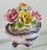Italian Vintage Italian Capodimonte Porcelain Rose Centerpiece Basket For Sale - Image 3 of 18