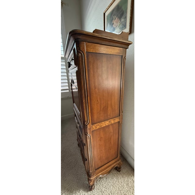 Drexel Heritage Mid 20th Century French Provincial Jewelry Chest / Petite Secretary Cabinet by Drexel Heritage For Sale - Image 4 of 11