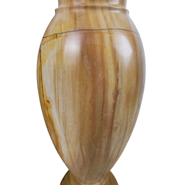 Decorative Marble Vases with Teakwood, 1980, Set of 2 For Sale - Image 6 of 8