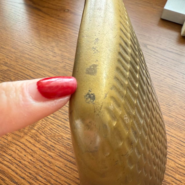 1950s Mid Century Modern Ben Seibel Jenfredware Textured Wedge Bookends Vintage MCM For Sale - Image 5 of 12