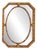 Art Deco Octagonal Hand Carved Wooden Mirror, 1920 For Sale