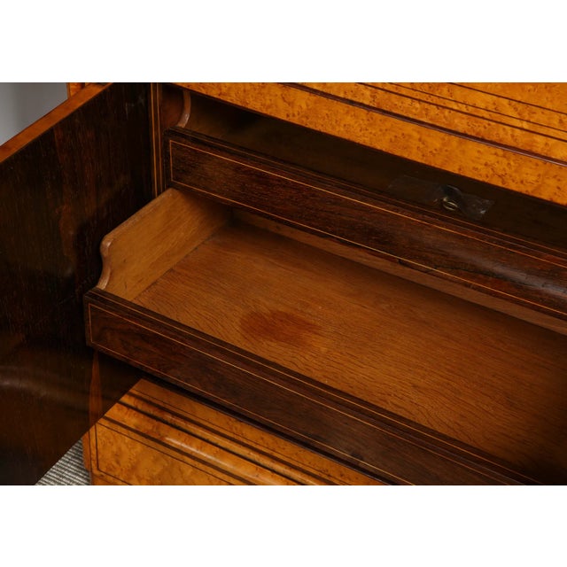 19th-Century Walnut Secretaire Abattant For Sale - Image 11 of 12
