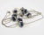 Alexis Lahellec Paris Extra Long Silvered Metal Necklace With Blue Ceramic Beads For Sale In Atlanta - Image 6 of 12