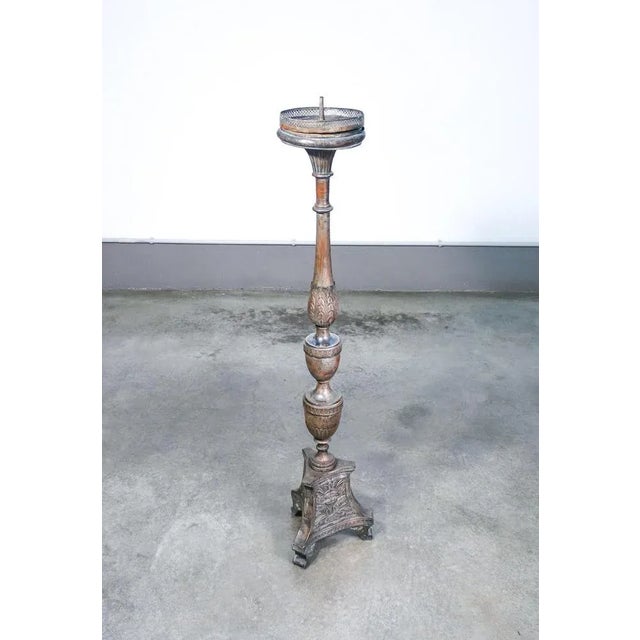 Silver-Plated Copper Candlestick, 18th Century For Sale - Image 9 of 9