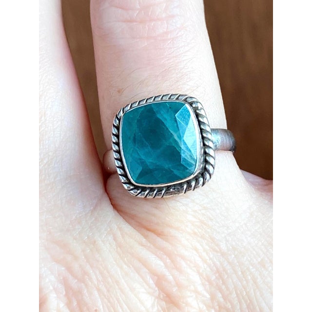 Rare Grandidierite Solitaire Ring in Sterling Silver, Size 6 For Sale - Image 9 of 12