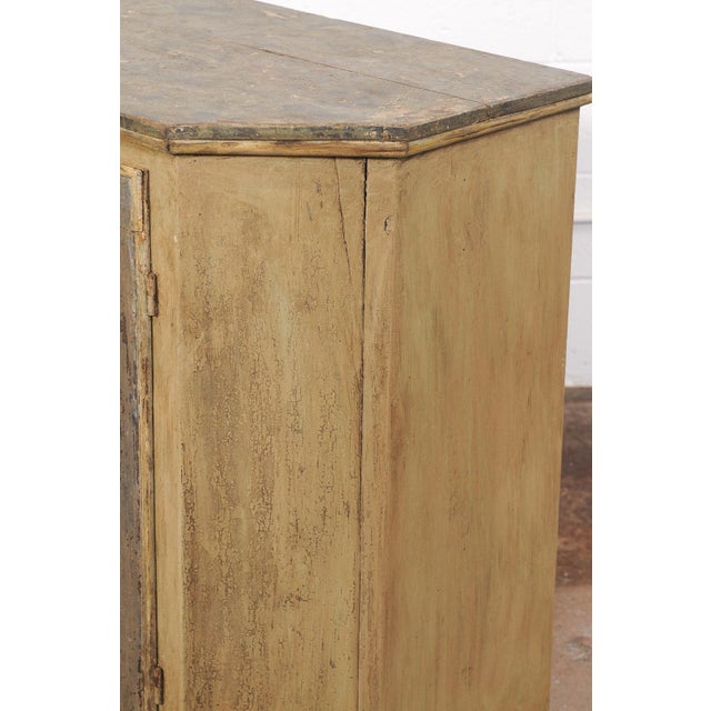 19th C Italian Painted Demi-Console Cabinet For Sale - Image 10 of 12