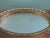 Metal Vintage Metal Filigree Large Oval Mirror Vanity Tray Brass Finish For Sale - Image 7 of 18