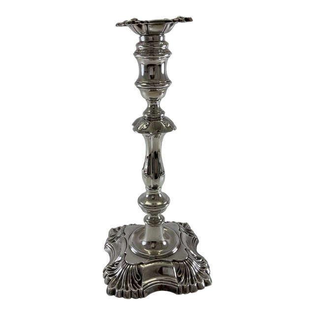 Exquisite & Rare Silver Candlestick by James Dixon & Sons. For Sale
