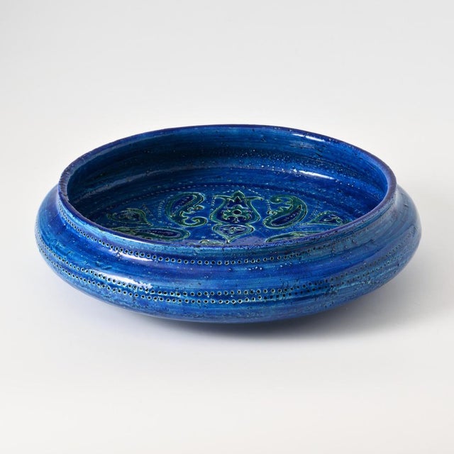 Bitossi Liberty Blue Bowl by Aldo Londi for Bitossi, 1960s For Sale - Image 4 of 12