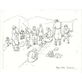 Late 20th Century Y.b.r Swansons Lithograph For Sale