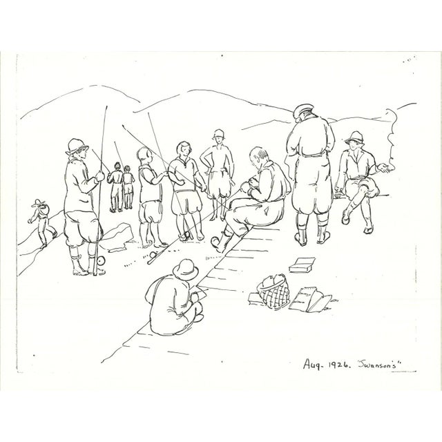 Late 20th Century Y.b.r Swansons Lithograph For Sale