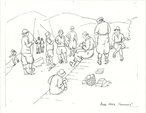 Late 20th Century Y.b.r Swansons Lithograph