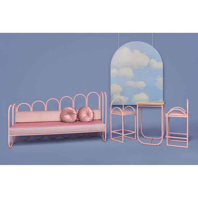 New Pink Arco Armchair With Cushions by Masquespacio & Houtique For Sale - Image 4 of 13
