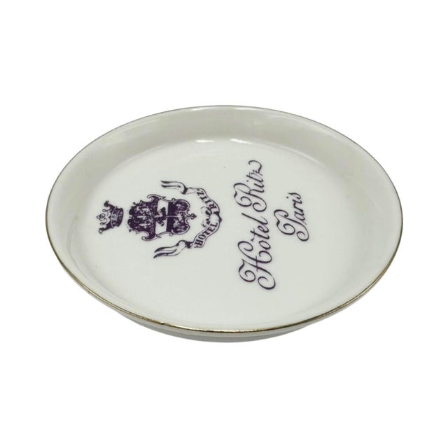 Vintage Ritz Paris Hotel Porcelain Ashtray Catchall Dish For Sale - Image 9 of 12