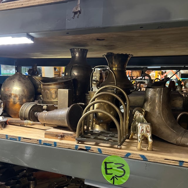 Up for consideration is a beautiful vintage brass desk organizer. This would look lovely in your home and it is a great...