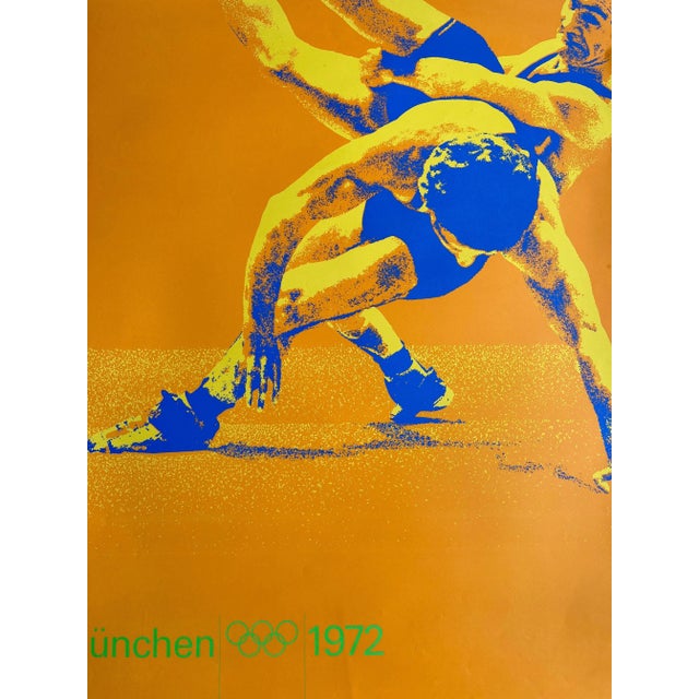 Munich Olympic Games Mens Wrestling Poster by Otl Aicher, 1972 For Sale - Image 4 of 7