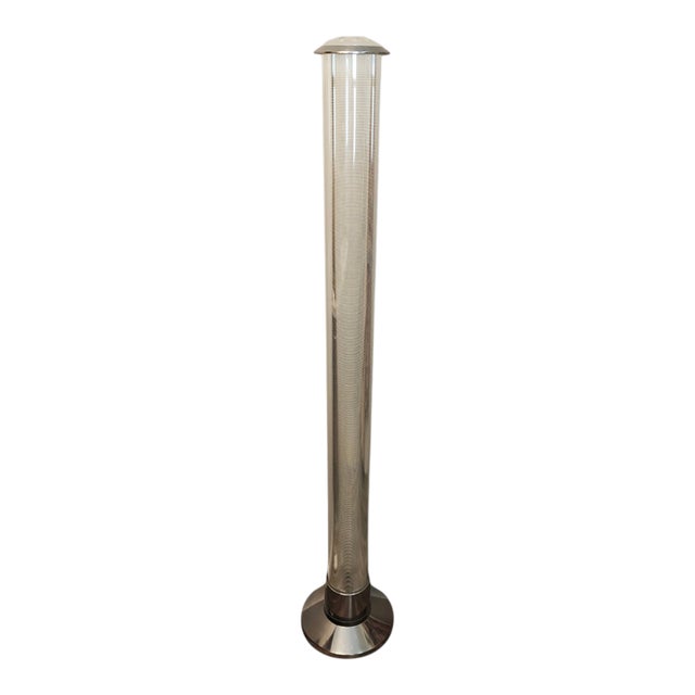 Vintage 2000's 67" Tall Acrylic Lucite Gradient Floor Lamp With Dimmer For Sale