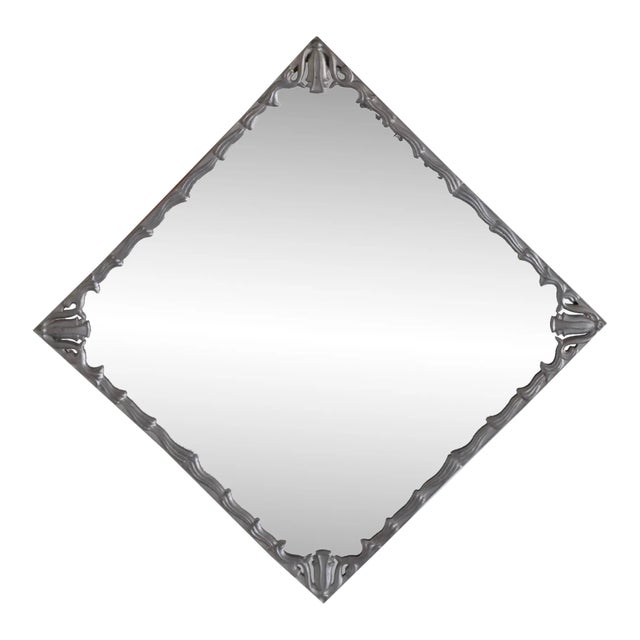 1930s Swedish Modern Pewter Mirror For Sale