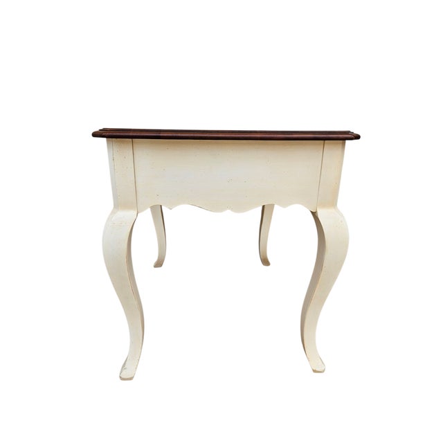French Country Ethan Allen French Country End Side One Drawer Distressed Finish 616 For Sale - Image 3 of 12