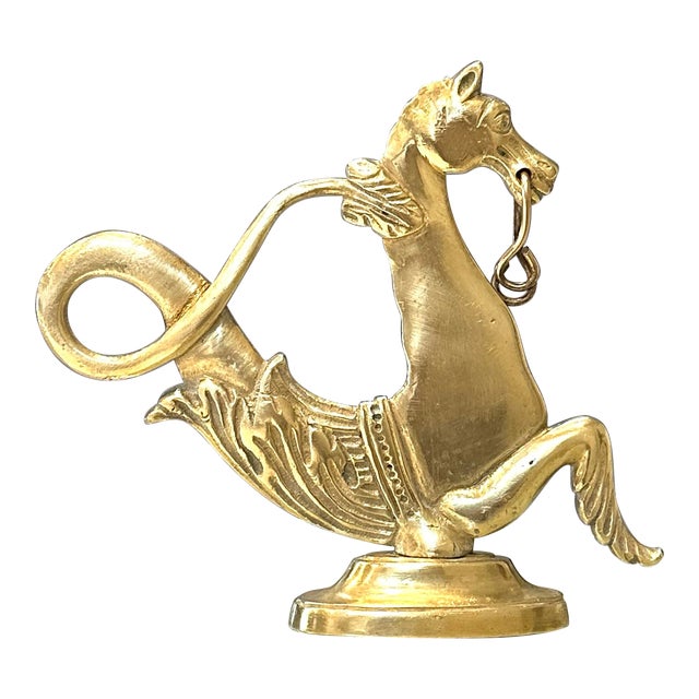 Brass Venetian Seahorse Vintage Gondola Oar Lock - 1 For Sale