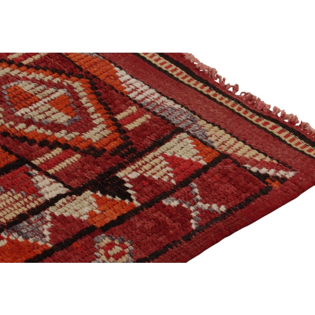 Rug & Kilim Vintage Tribal Kilim Runner in Rust Red With Vibrant Geometric Pattern For Sale - Image 4 of 7