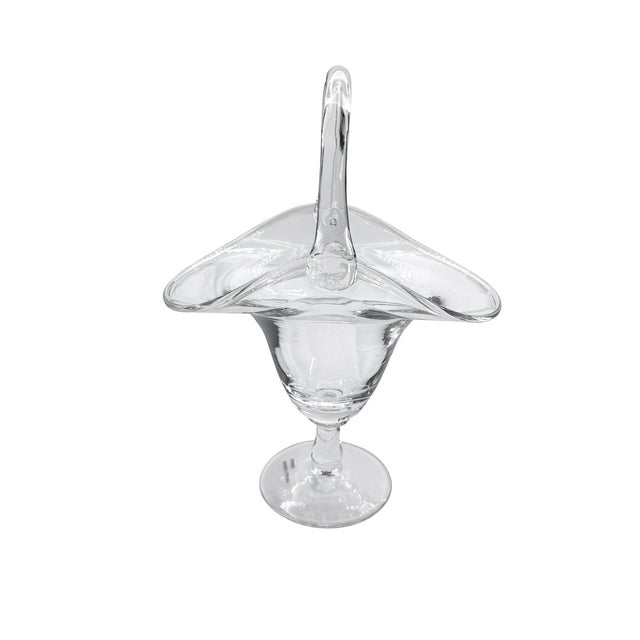 Mid-Century Modern Mid 20th Century Heisey Lariat Crystal Basket For Sale - Image 3 of 13