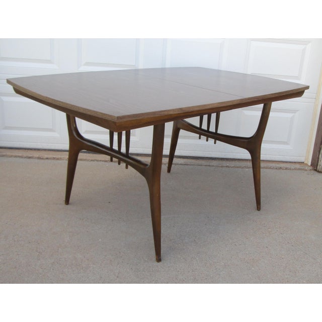 Mid Century Modern Holman Furniture Manufacturing Co Walnut Dining Table For Sale - Image 13 of 18