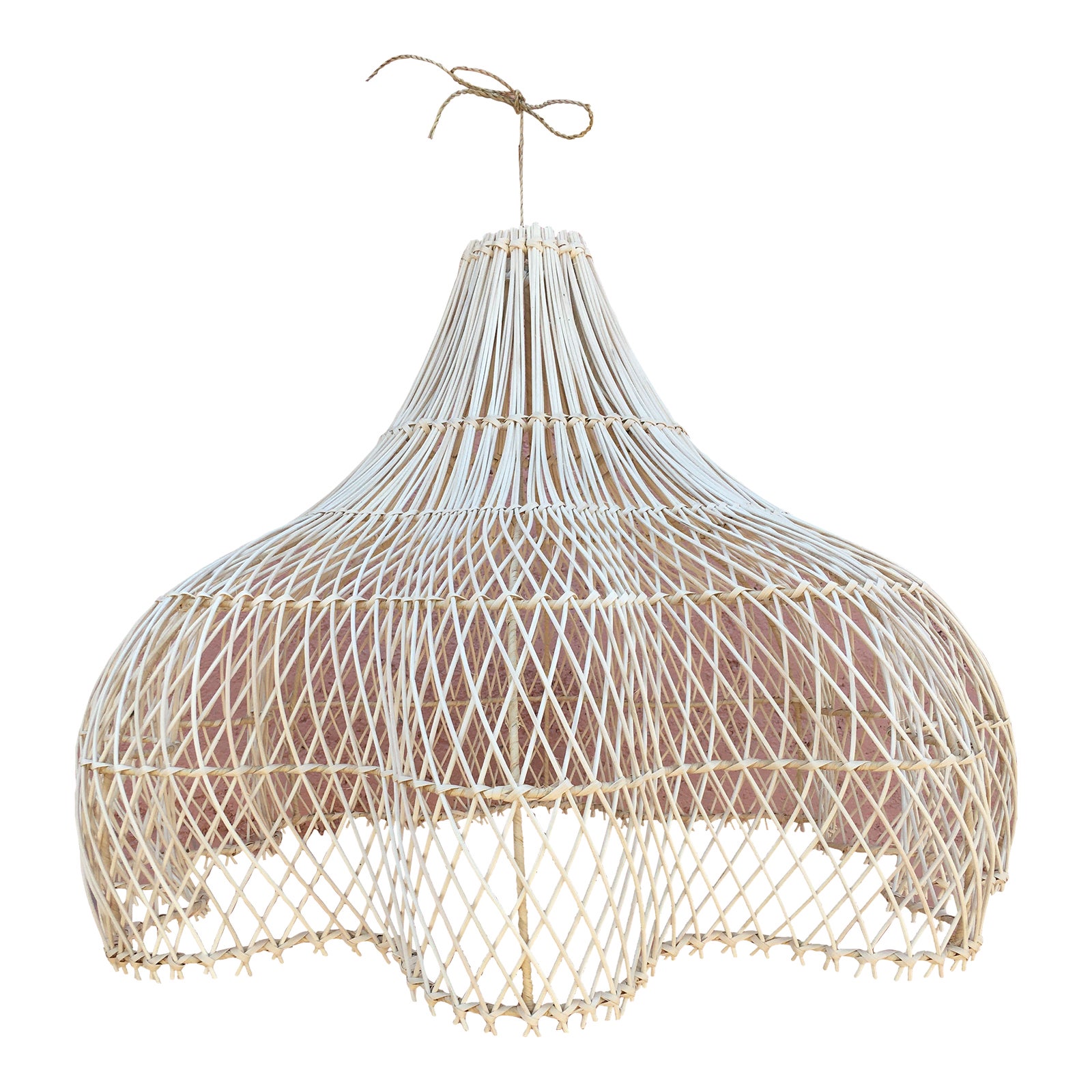 A closer look at Exotic Style Textured Rattan Pendant Light