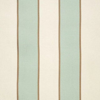 Sample - Schumacher Montebello Stripe Fabric in Aqua For Sale