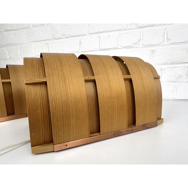 1970s V155 Wall Lamps in Pine by Hans-Agne Jakobsson, 1960s, Set of 2 For Sale - Image 5 of 13
