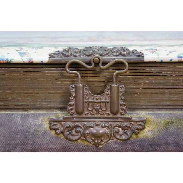 Antique Victorian Nautical Maritime Uss Maine Ship Photo Album Music Box 13" For Sale - Image 11 of 18