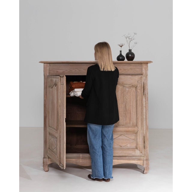 Mid 19th Century 1850s French Louis XV Style Oak Armoire For Sale - Image 5 of 18