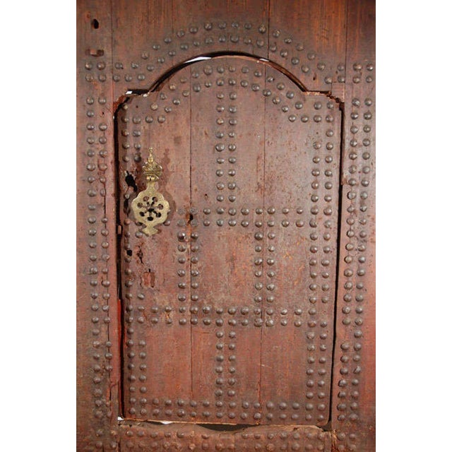 Antique Large Moroccan Moorish Antique Ryad Studded Door 19th C. For Sale - Image 4 of 18
