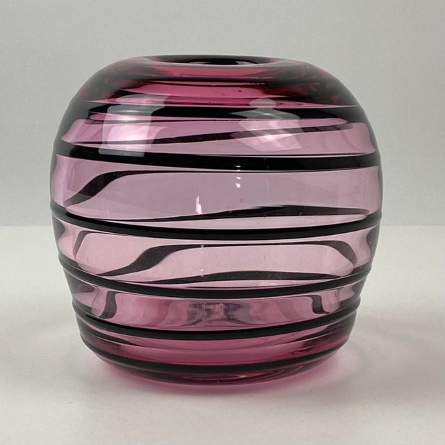 Pink 94 John Hamon Miller Glass Swirl Bud Vase For Sale - Image 8 of 13