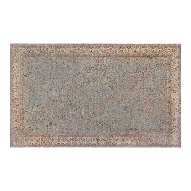 Authentic Indian Botanic Handmade wool Rug For Sale