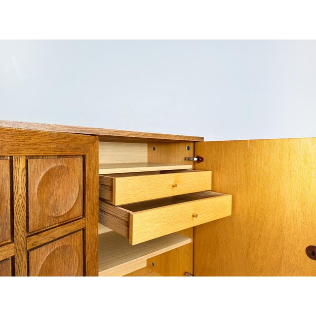 Brutalist Sideboard in Oak by Gerhard Bartels For Sale - Image 6 of 11
