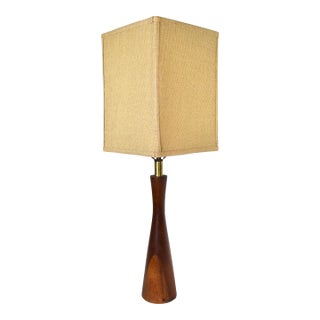 Mid Century Modern Walnut Lamp After Phillip Lloyd Powell For Sale