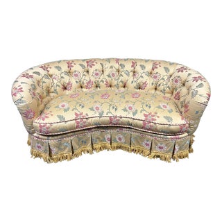 Thomas Bartlett Custom Curved Regency Sofa For Sale
